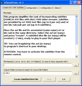 واجهة برنامج AVIAddXSub